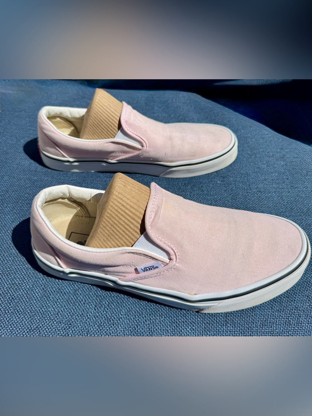 Vans Pink Slip-On Canvas Sneakers - Picture 5 of 9